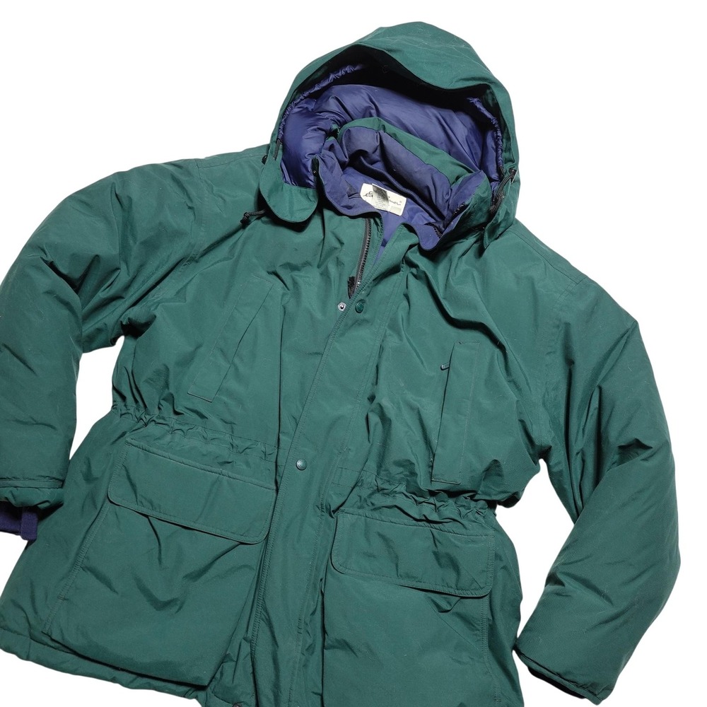 Vintage Eddie Bauer Coat Mens XL Green Gore-Tex Down Parka Ridge Line Ski